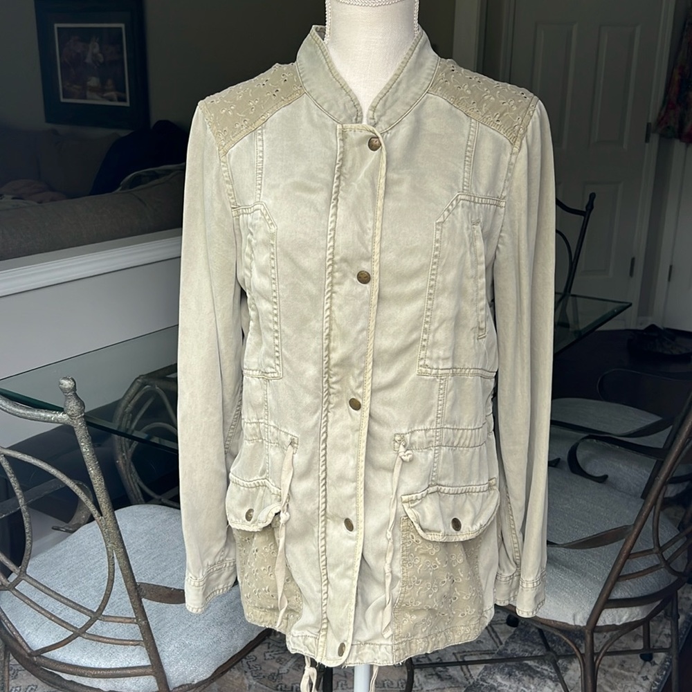 Max Jeans utility jacket. Olive Green, like new.